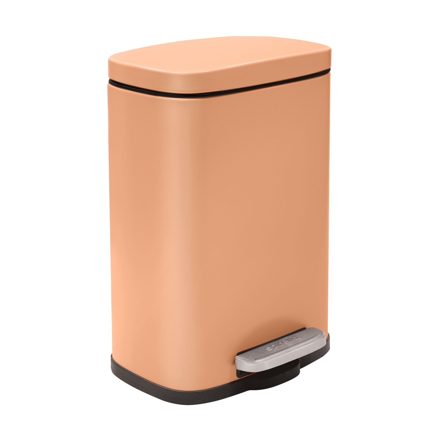 Poubelle salle de bain Akira 5L pêche mat - SPIRELLA