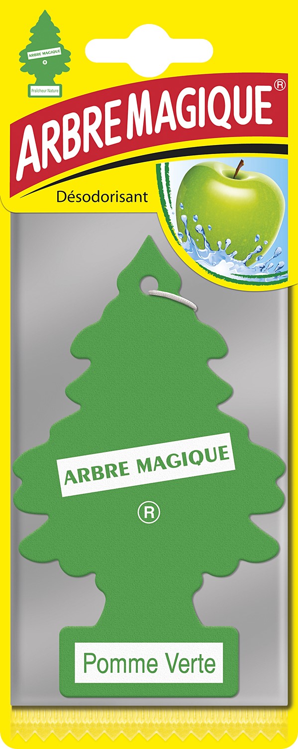 Désodorisant voiture arbre parfum pomme verte - ARBRE MAGIQUE