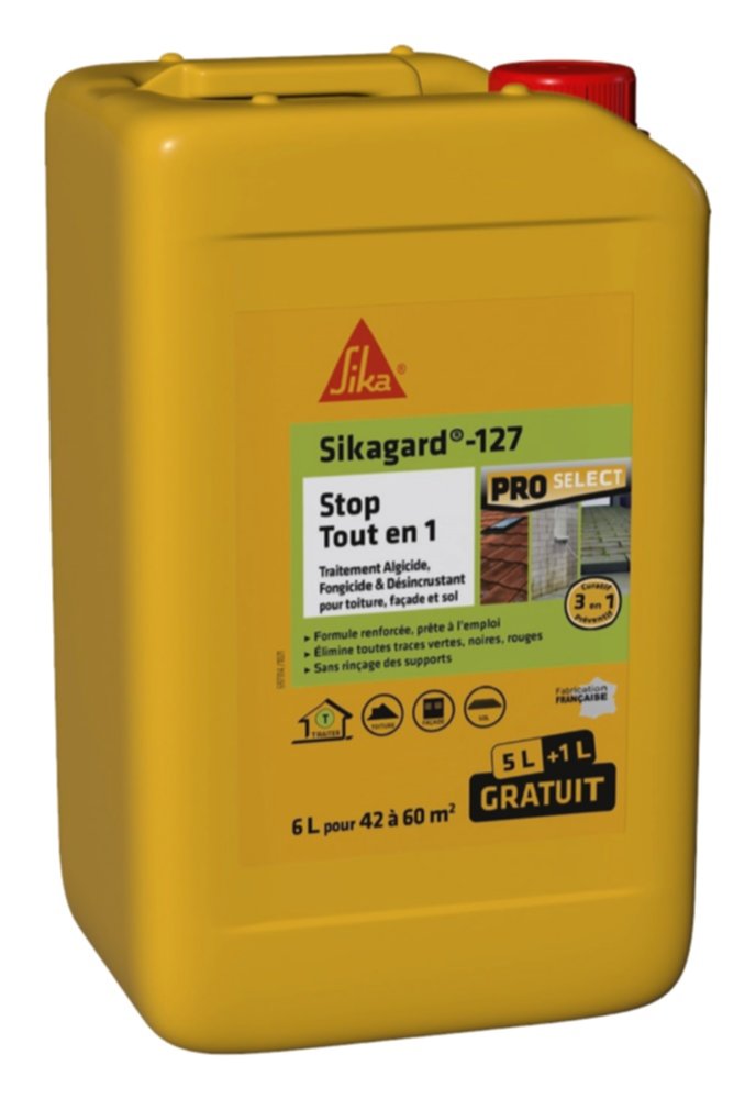 Traitement Toit Façade Sol Stop tout en 1 Sikagard 127 5+1L - SIKA