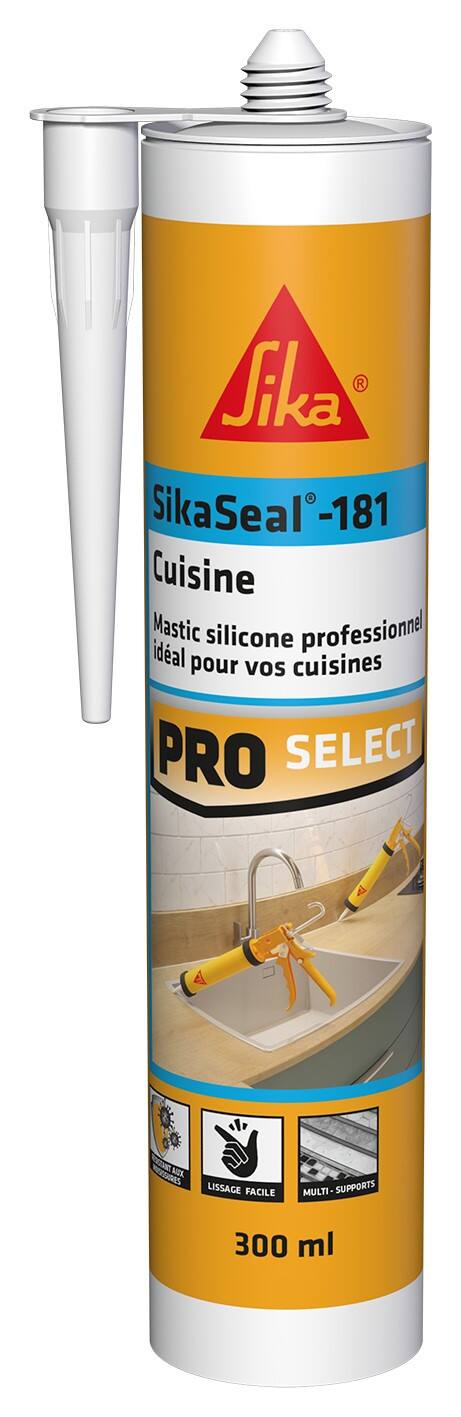 Mastic silicone Cuisine SikaSeal-181 Transparent 300ml - SIKA