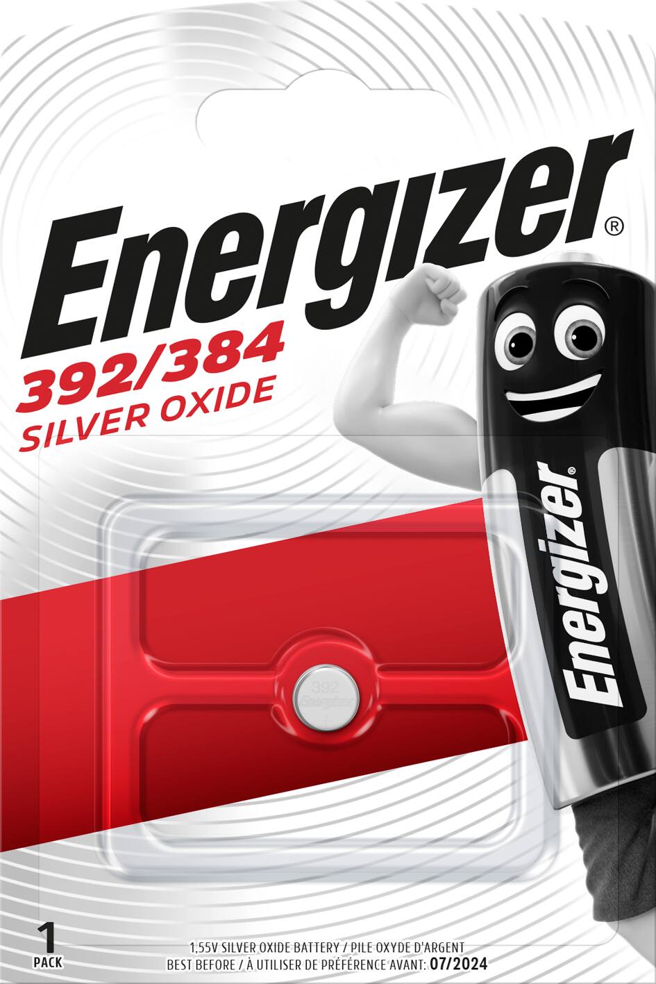 Pile de montre oxyde d'argent 392/384 SR41/SR736W 1,55V - ENERGIZER