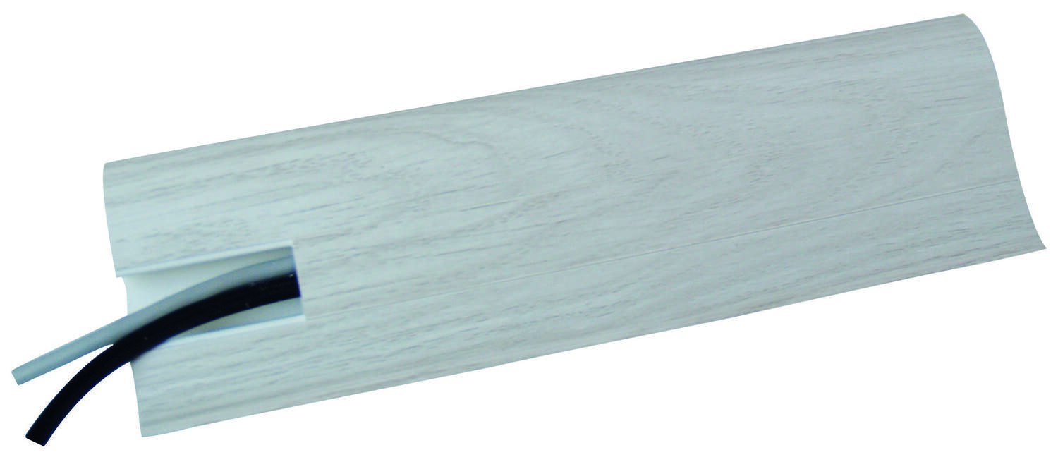 Plinthe cache fils PVC chêne blanc 2.5ml