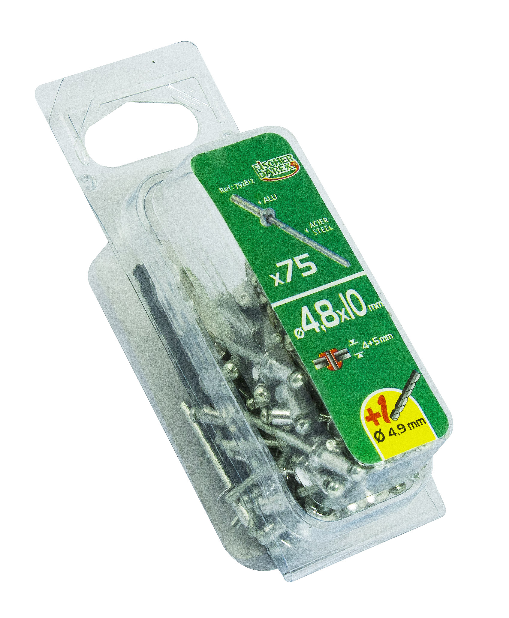 rivets aveugle 4.8x10 x75pcs - FISCHER DAREX