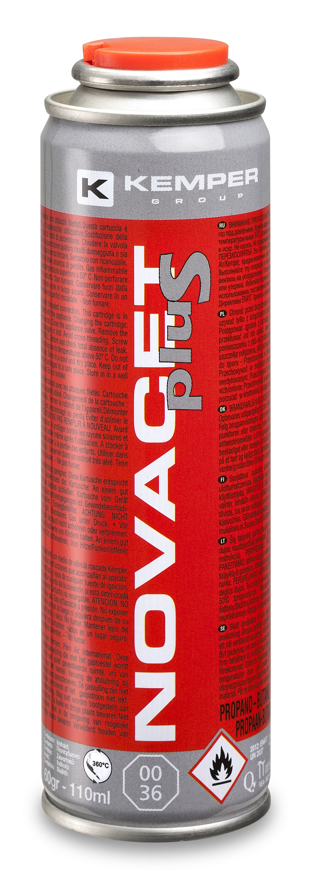 Cartouche de gaz novacet 60 gr 7/16