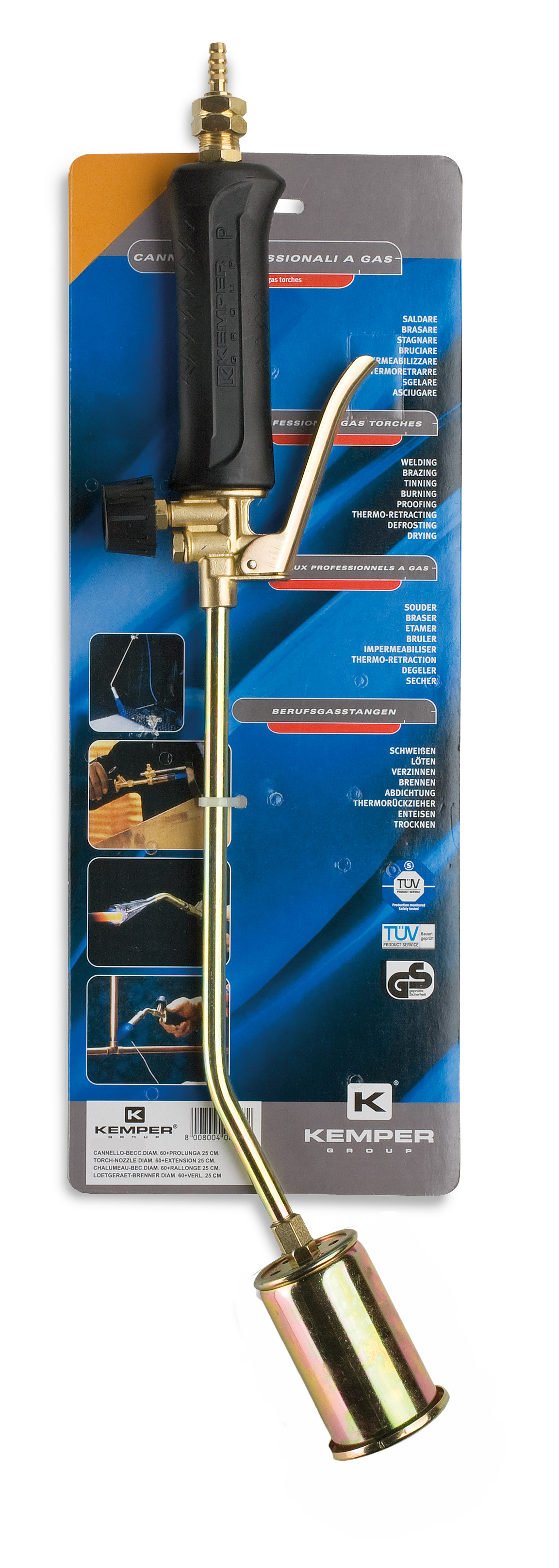 Chalumeau réglable avec buse de diam.45mm. POUR BOUTEILLE DE GAZ BUTANE