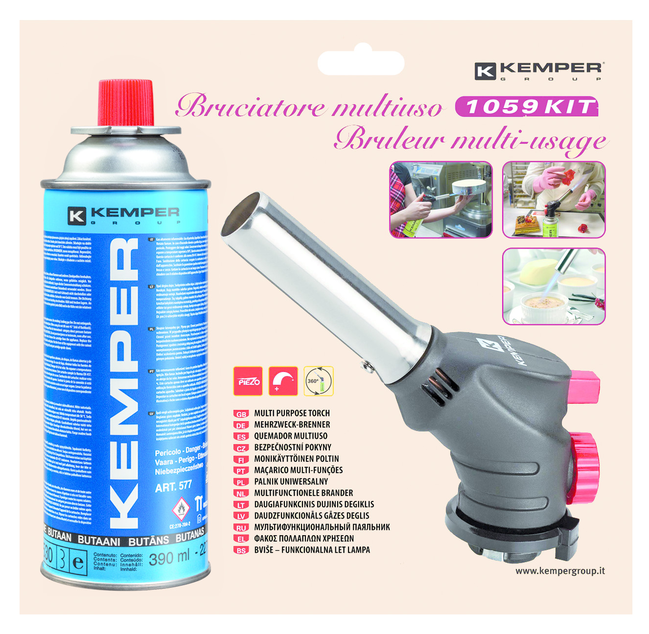 Kit brûleur composé par ref 1059 et ref 577