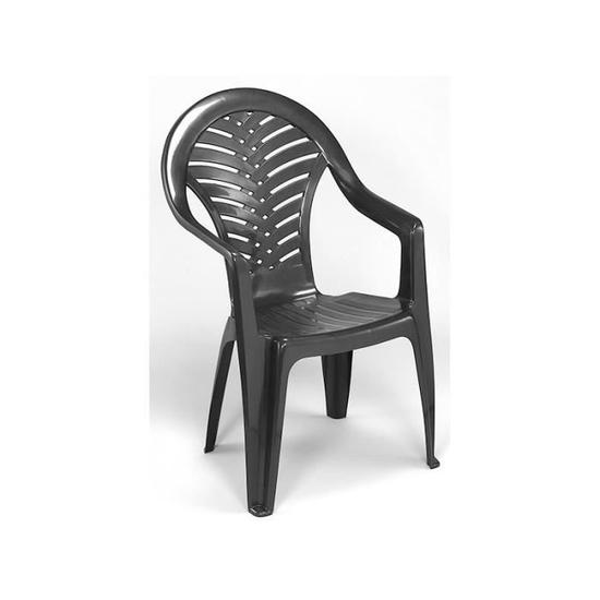 Chaise de jardin empilable Océan anthracite - PROGARDEN