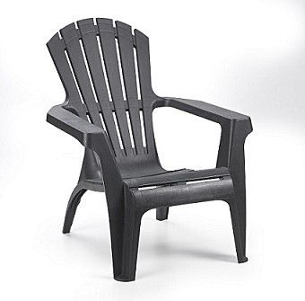 Fauteuil de jardin résine Dolomiti anthracite - PROGARDEN