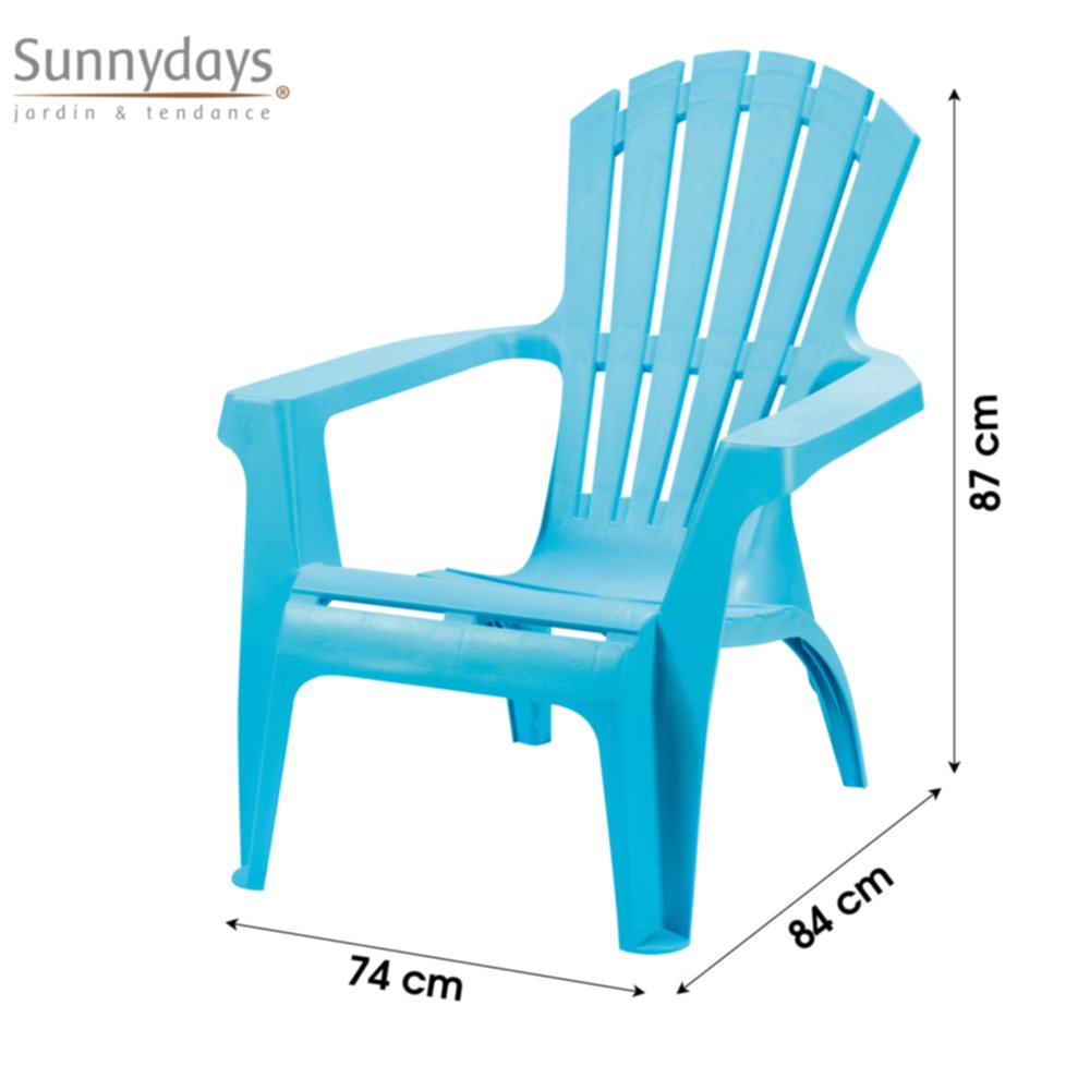 Fauteuil Dolomiti 84 x 74 x h87 cm bleu
