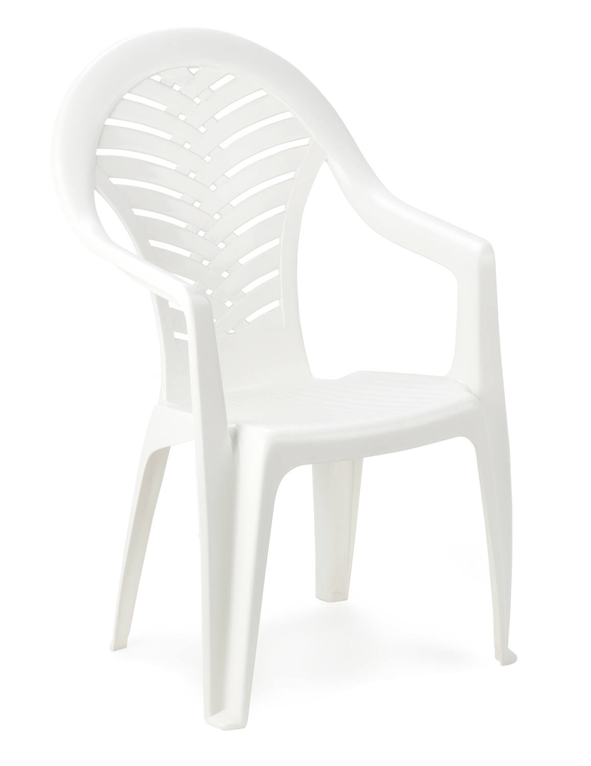 Fauteuil de jardin empilable Océan haut dossier blanc - PROGARDEN