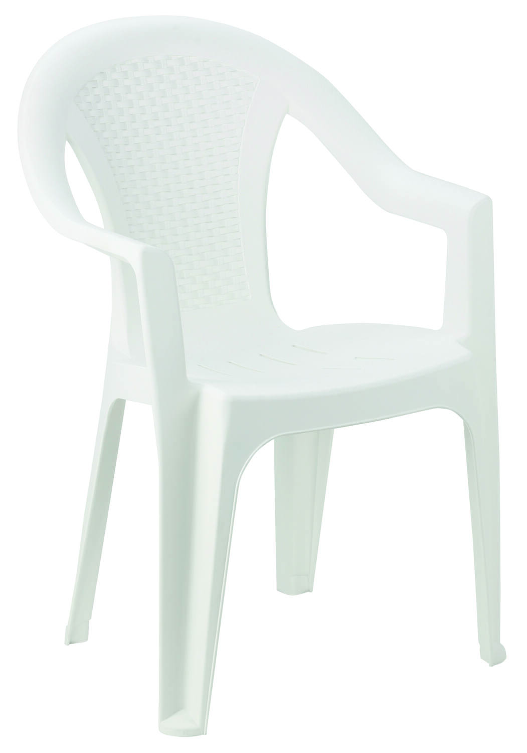 Fauteuil bas blanc avec dossier Ischia - PROGARDEN
