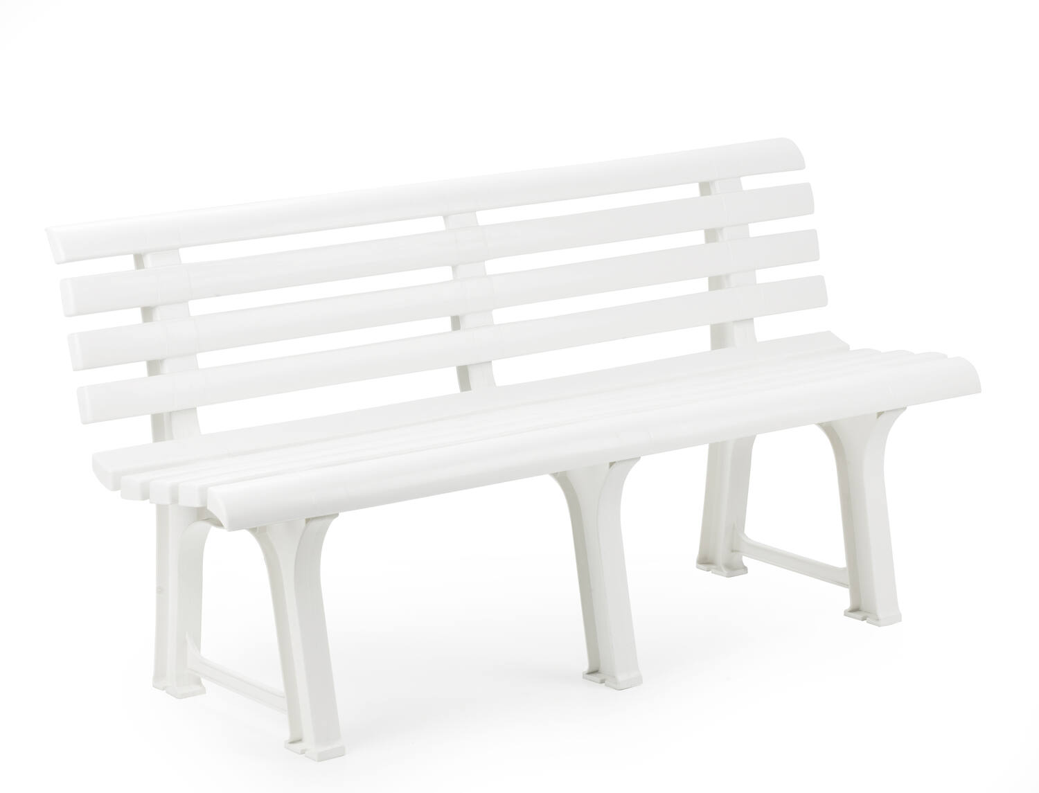 Banc à lattes Orchidea 145 x 49 x 70 cm blanc - PROGARDEN