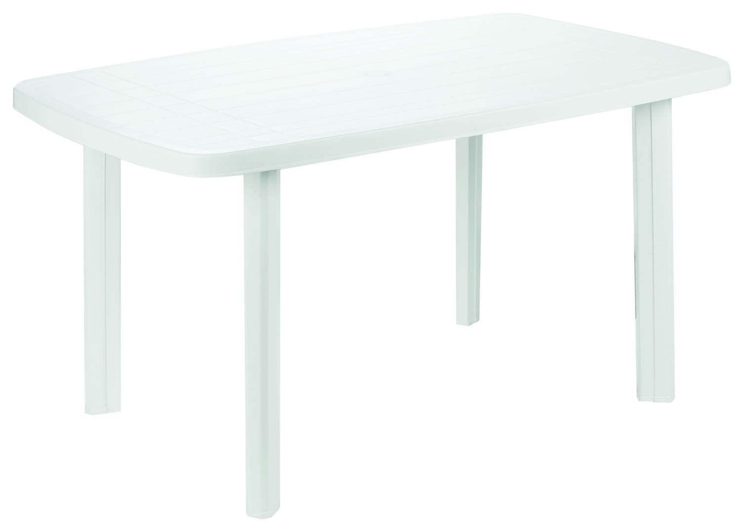 Table de jardin résine Faro ovale 137x85x72cm Blanc - PROGARDEN