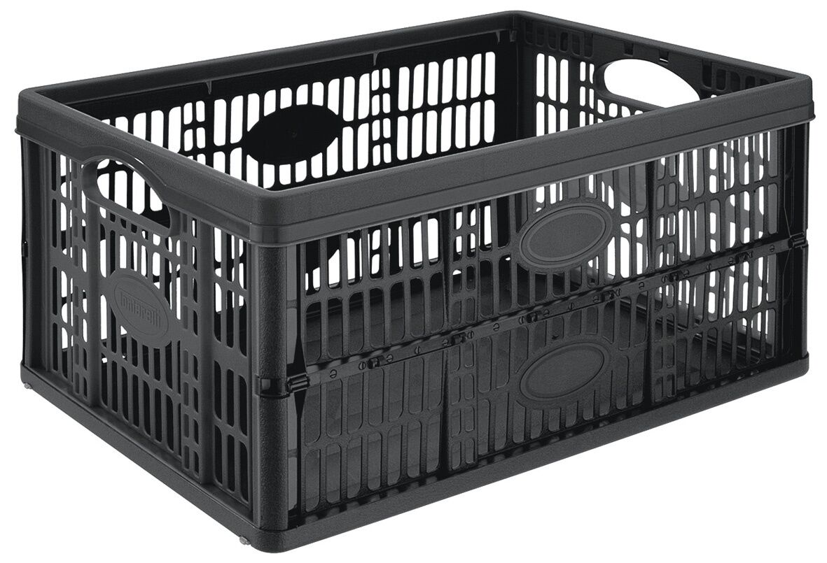 Casier rangement pliant noir 32L