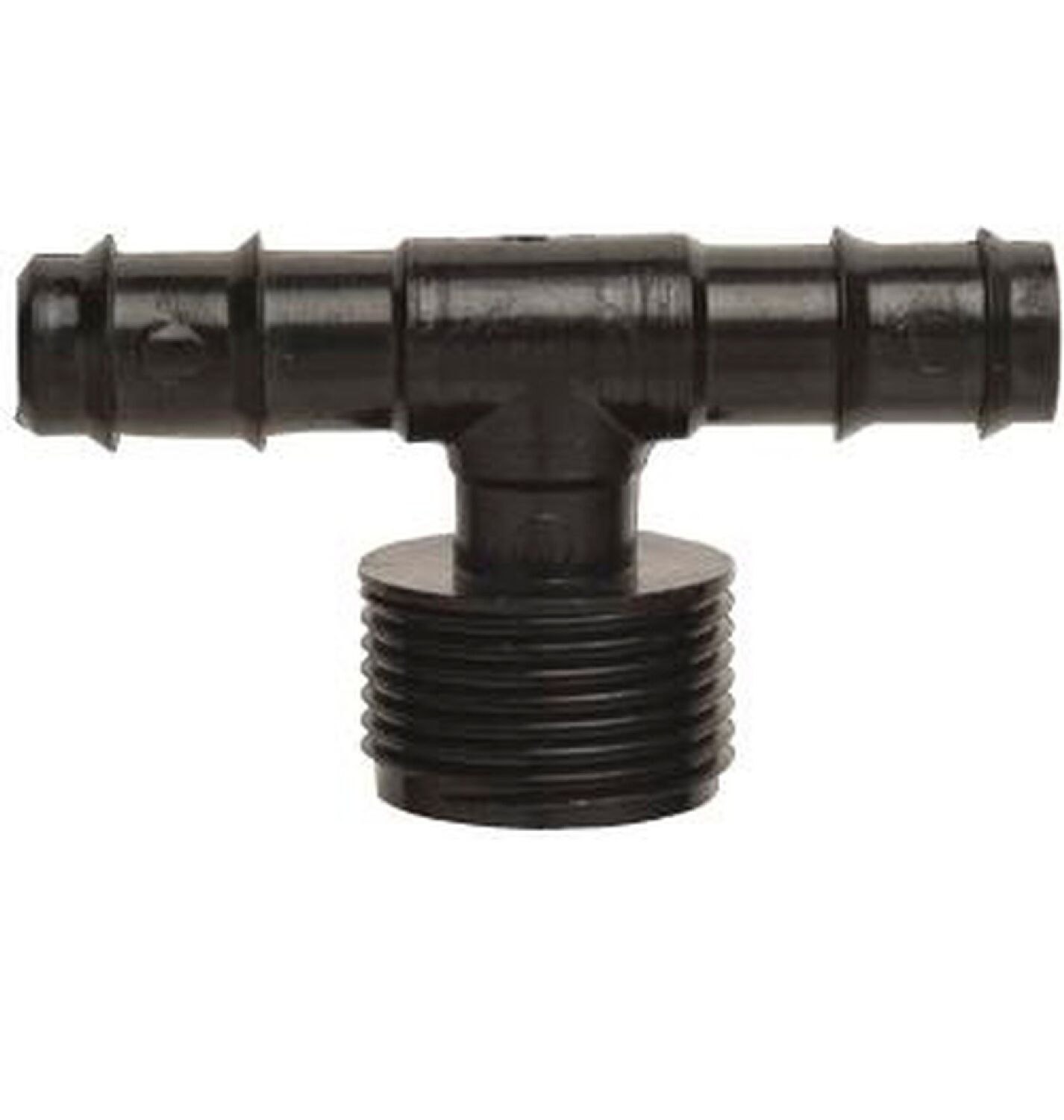 T Cannelé Ø13x16mm Noir Sortie Fileté 20x27 - TECHN'O