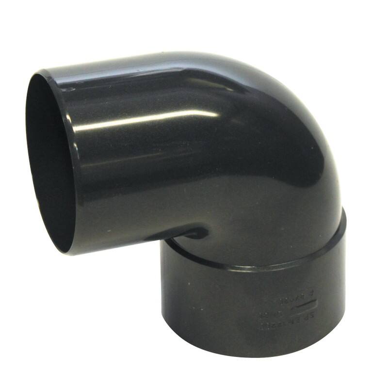 Coude de descente 87° Ø80mm mâle/femelle graphite