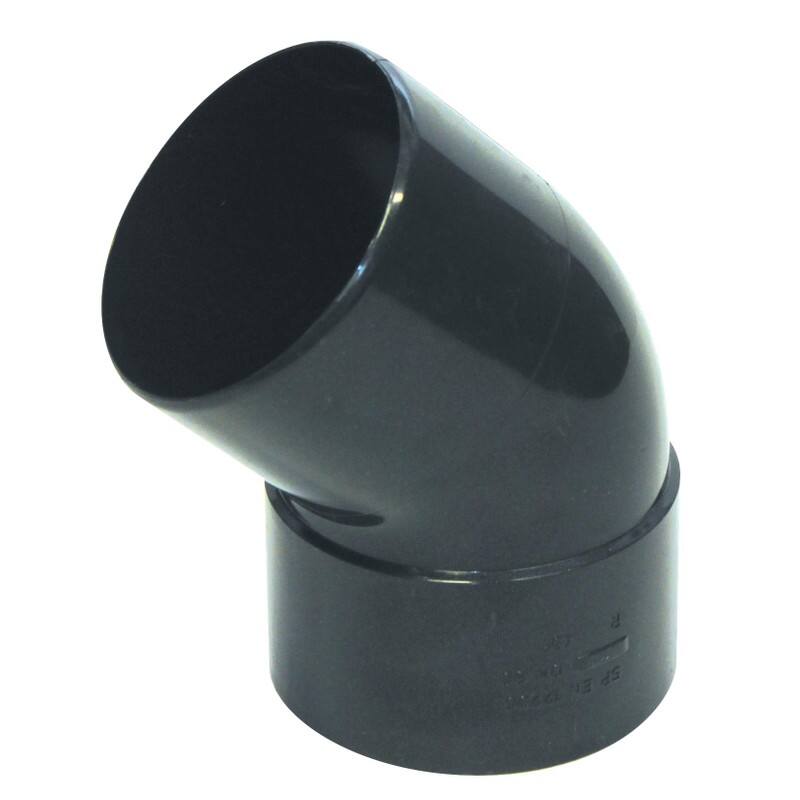 Coude de descente 45° Ø80mm mâle/femelle graphite