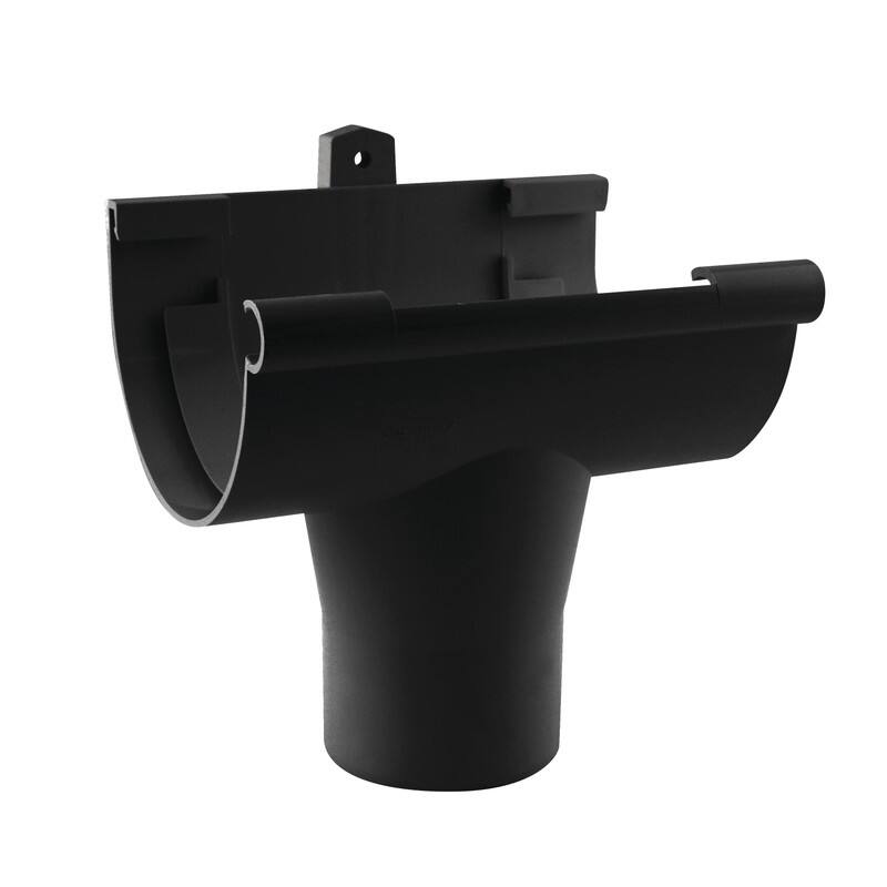 Naissance centrale à coller gouttière ronde dév.250mm graphite