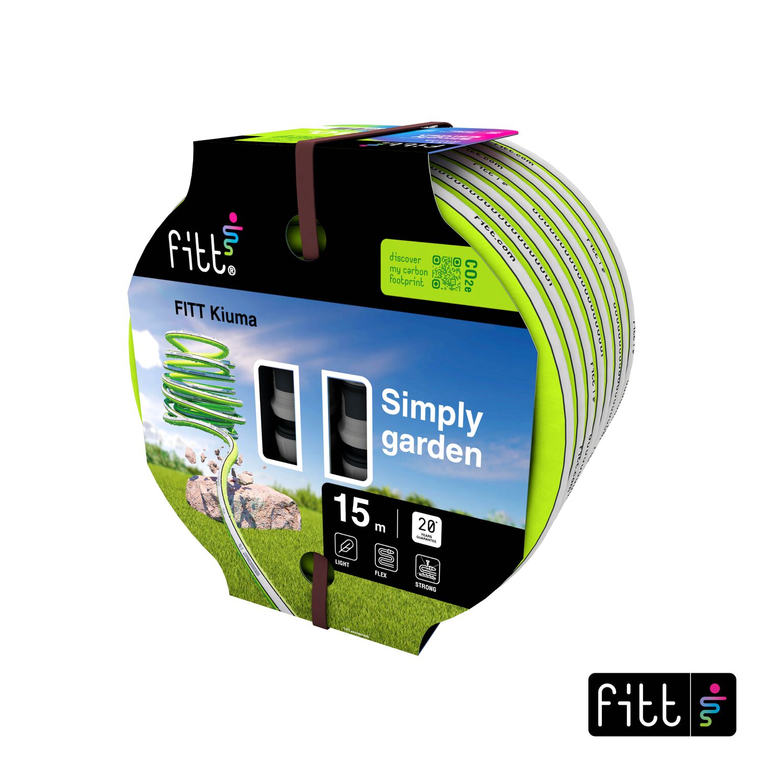 Tuyau d'arrosage sans PVC Kiuma-lime 15m