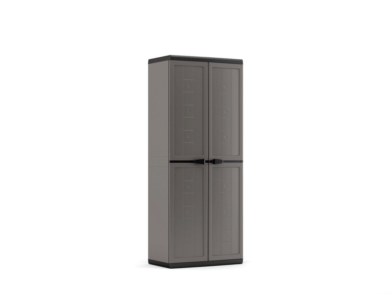 Armoire de rangement haute Jolly H166xL68xP39cm gris/noir