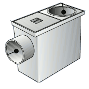 Regard descente eaux pluviales 265x135 gris