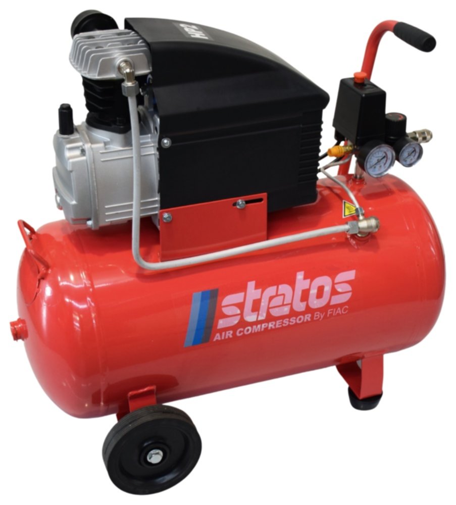 Compresseur horizontal cuve 50L 8bars 190L/min - STRATOS