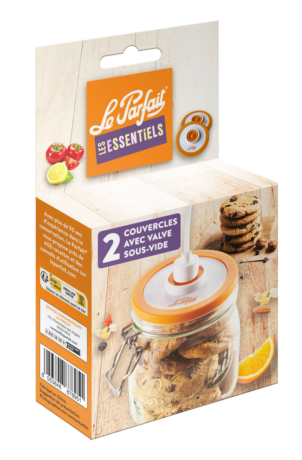 2 Couvercles Avec Valve Sous-Vide​ - LE PARFAIT