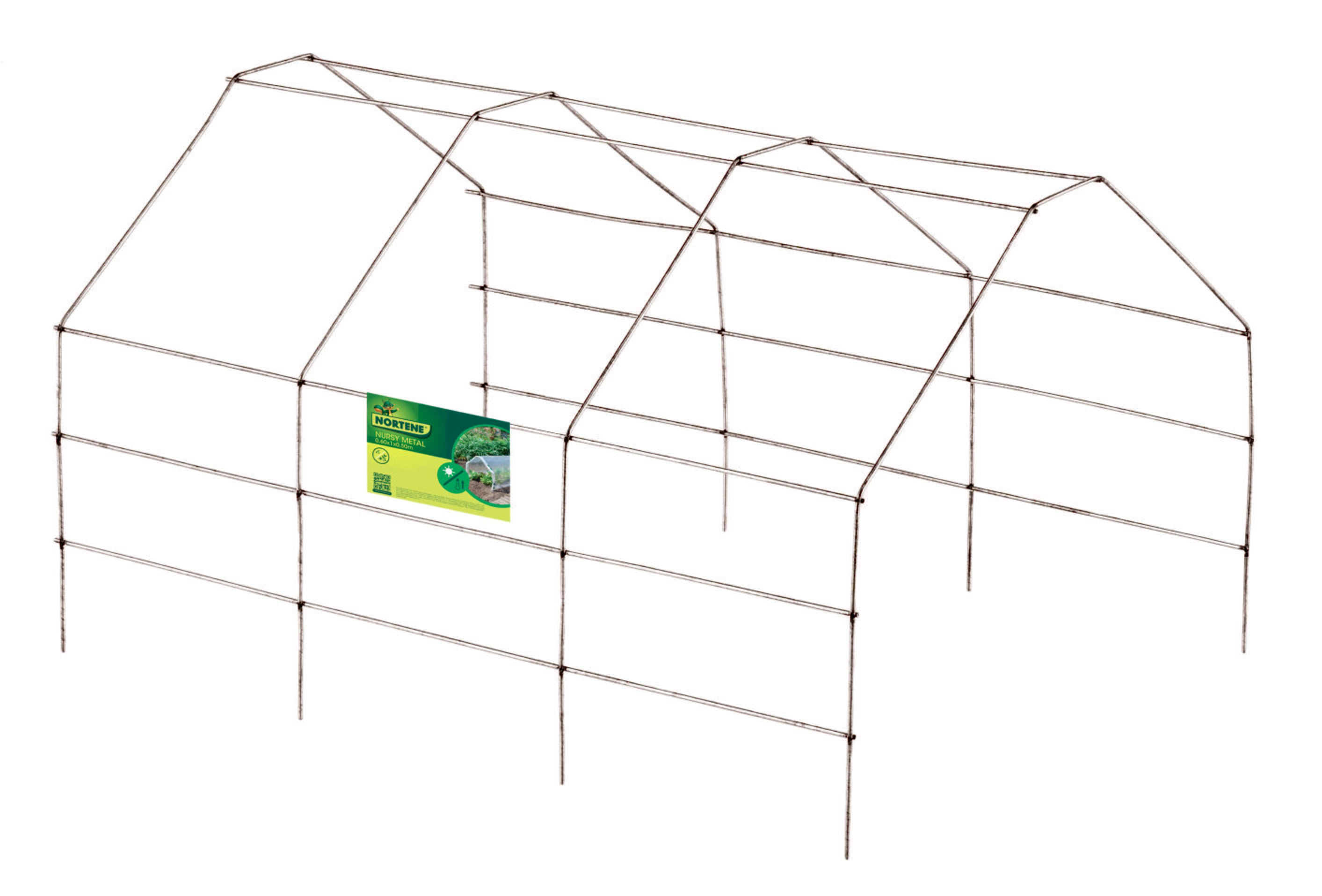 Structure métallique pour tunnel gris 1x0,60x0,50m d4mm