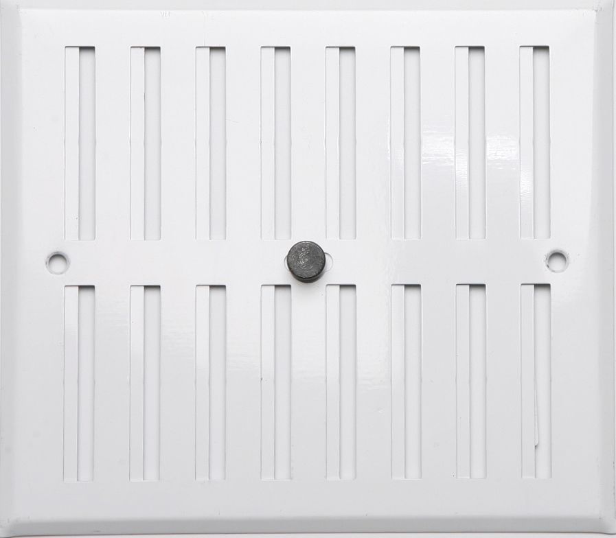 GRILLE ALUMINIUM ARGENT  À VISSER REGLABLE  17 X 19 CM