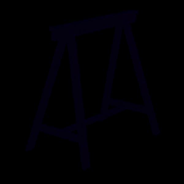 Tréteau déco bois blanc