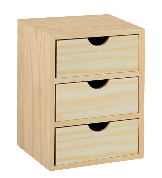 Mini Bloc de Rangement Pin 3 Tiroirs 21x28x20cm - ASTIGARRAGA