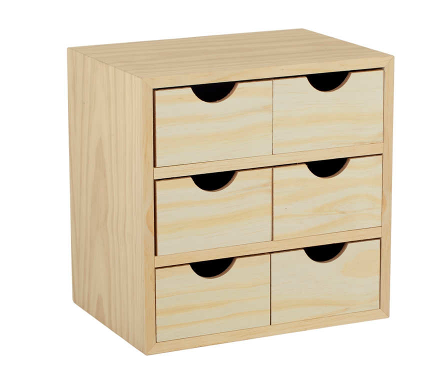 Mini Bloc de Rangement Pin 6 Tiroirs 28x20x28cm - ASTIGARRAGA