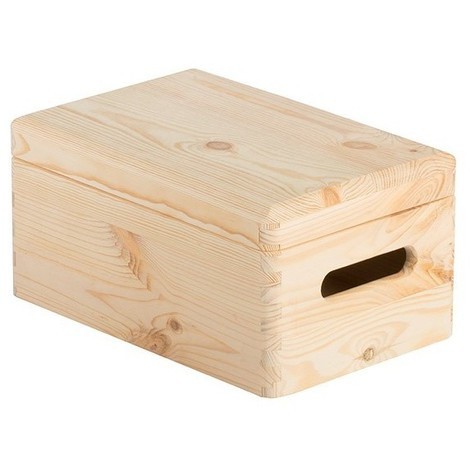 Caisse de Rangement Pin Massif + Couvercle 14x30x20cm - ASTIGARRAGA