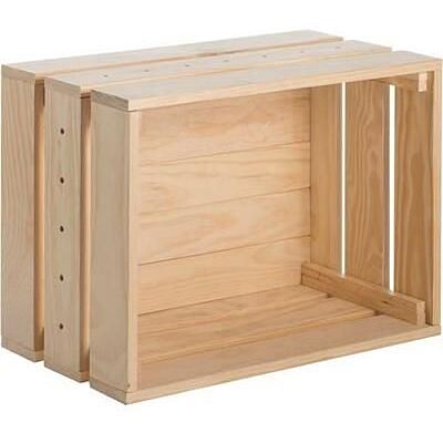 Caisse Homebox Pin Massif Emboîtable et Empilable 38,4x51,2x28cm - ASTIGARRAGA