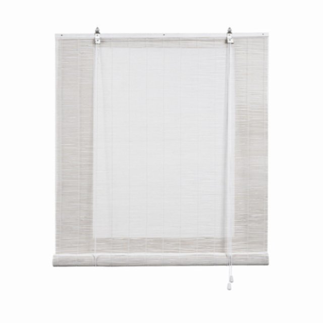 Store enrouleur en bambou Ocres blanc 90x175cm