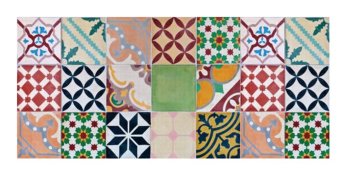 Tapis vinyle imprimé Mosaico Color 50X110 CROMA