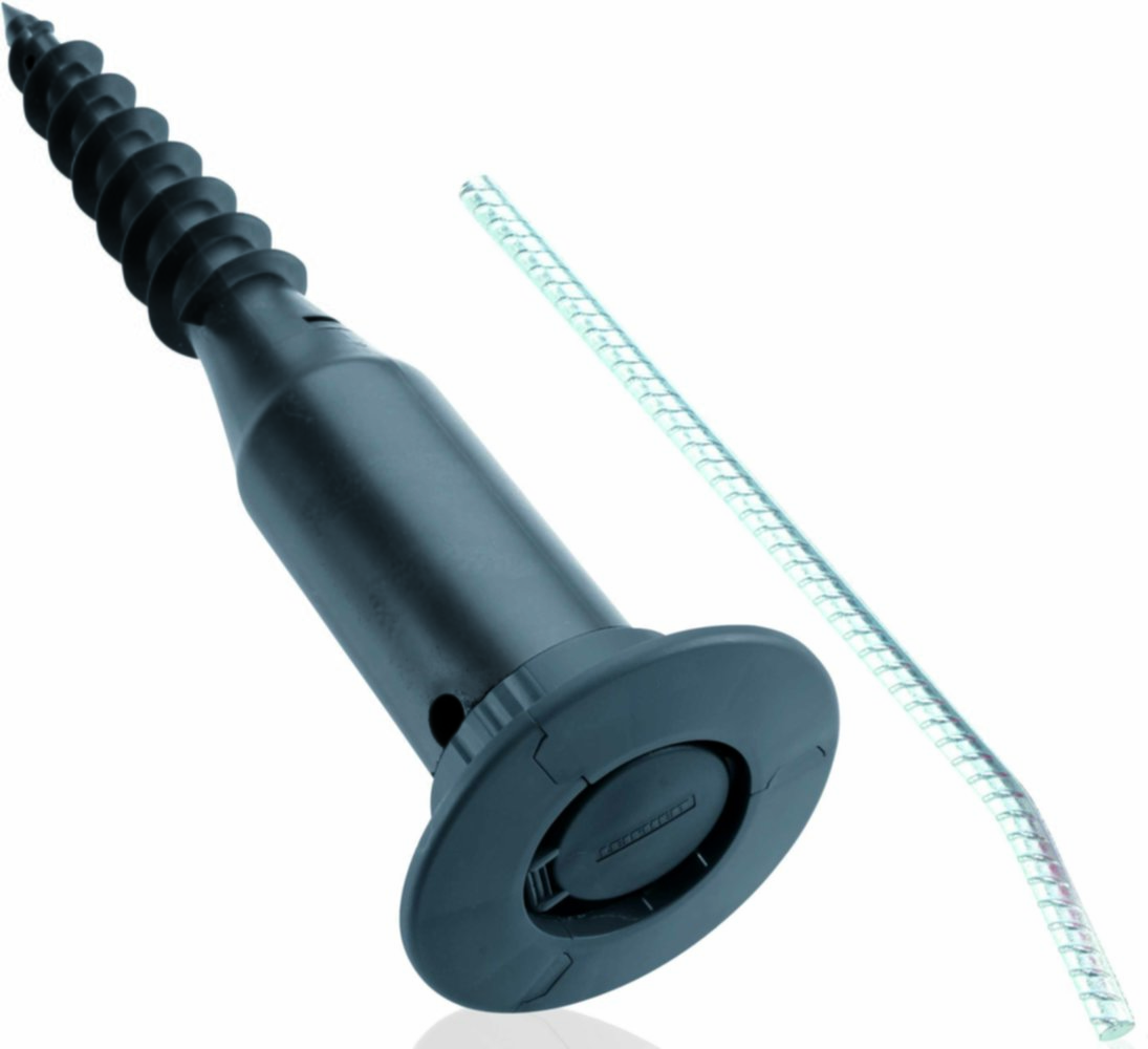 Douille Fixation Séchoir Parapluie Ajustable Métal Barre à Visser Pour Mâts ∅50mm avec Couvercle - LEIFHEIT