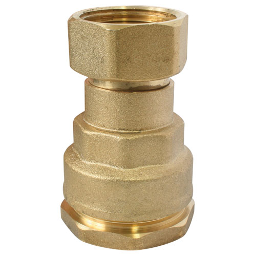 Raccord PE laiton droit avec écrou prisonnier PE32 - écr.26/34