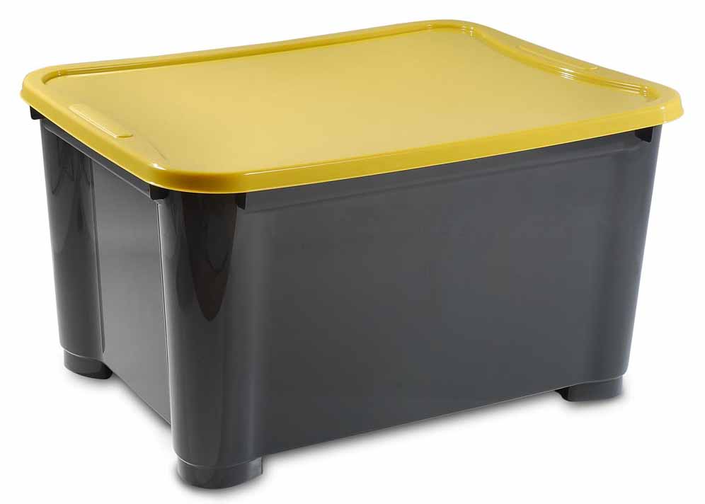 Coffre de rangement T-box XXL  145L noir/jaune - KIS