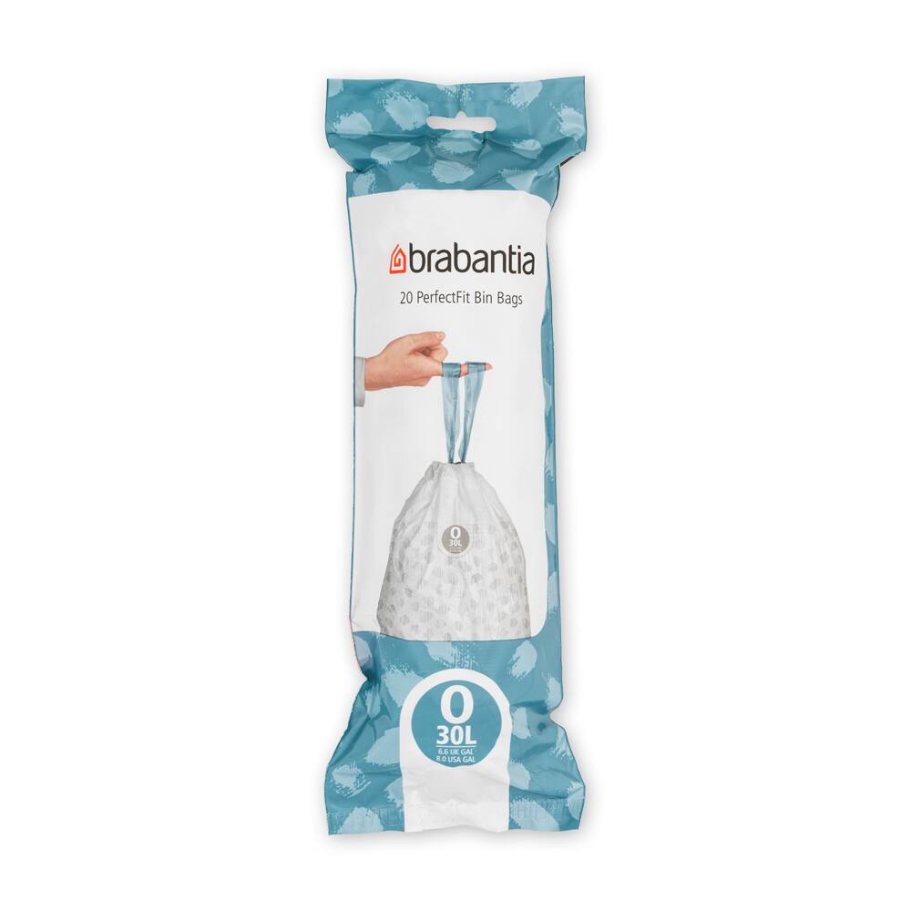Sac poubelle PerfectFit Code O 30L blanc - BRABANTIA