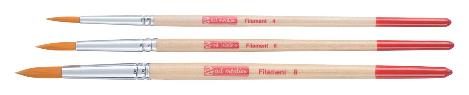 3 pinceaux aquarelle rond en polyester - TALENS ART CREATION