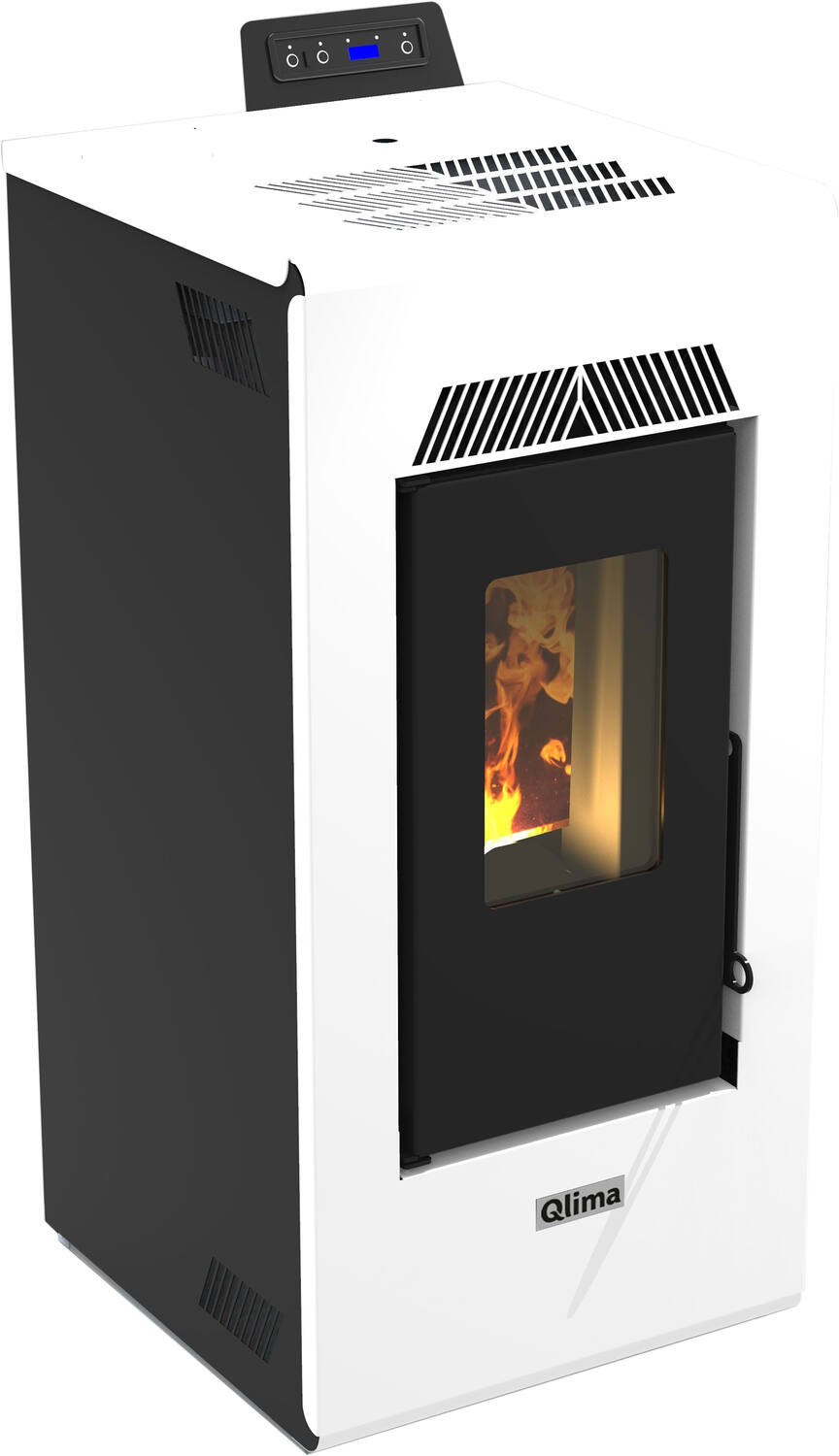 Poêle à Pellets Bois Fiorina 78 S-line 7,9kW Blanc/Noir - QLIMA