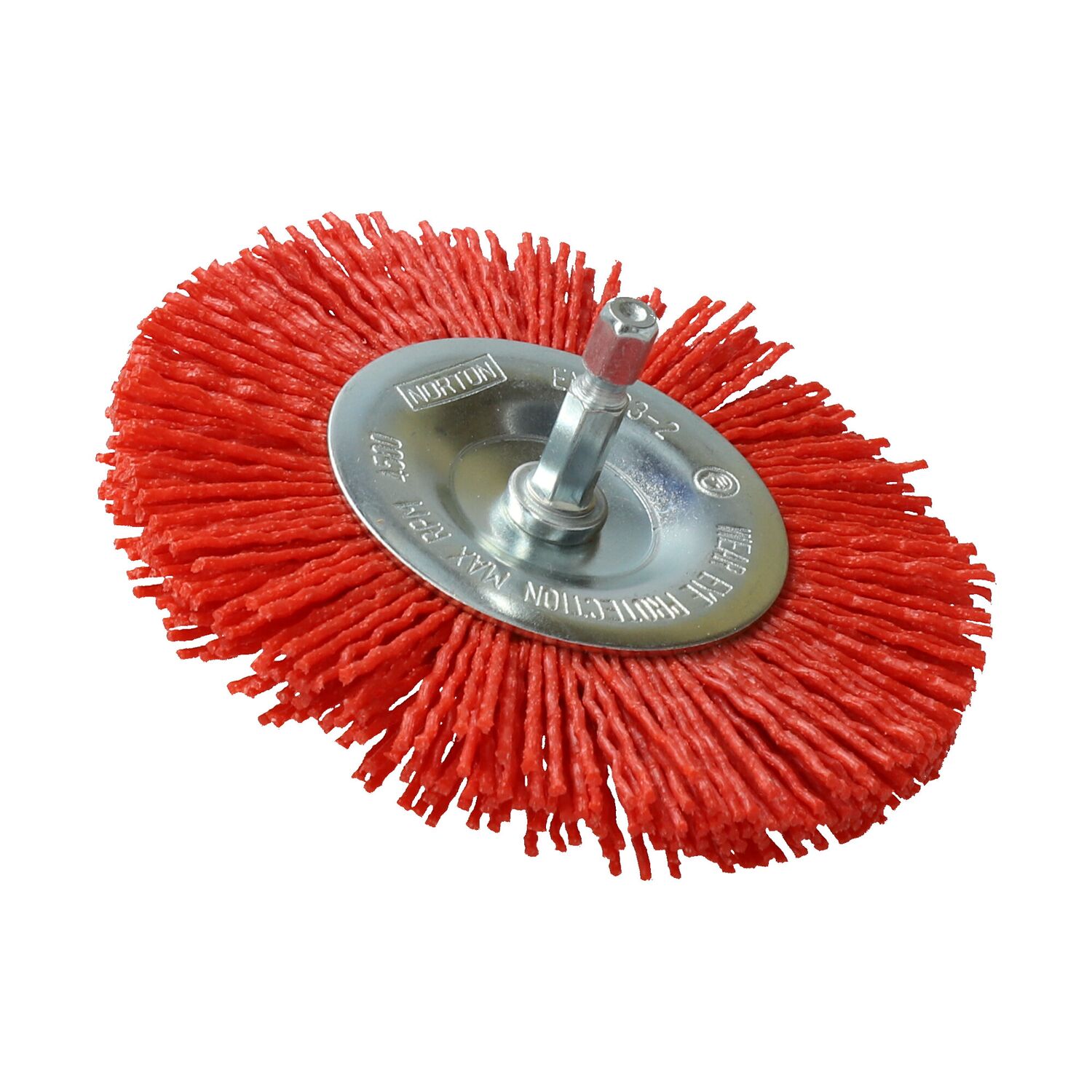 Brosse perceuse circulaire nylon rouge Ø100mm - NORTON