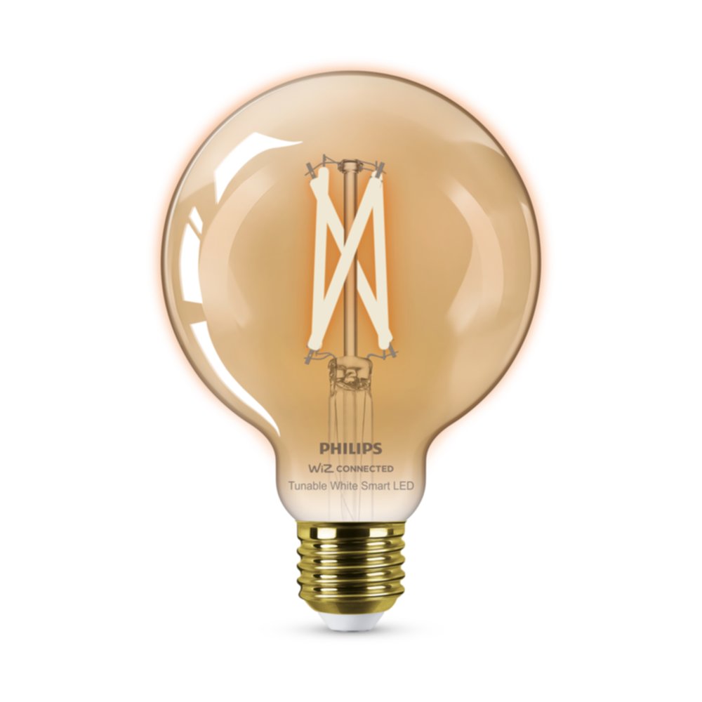 Ampoule filament connectée G125 E27 CCT transparent 50W - PHILIPS