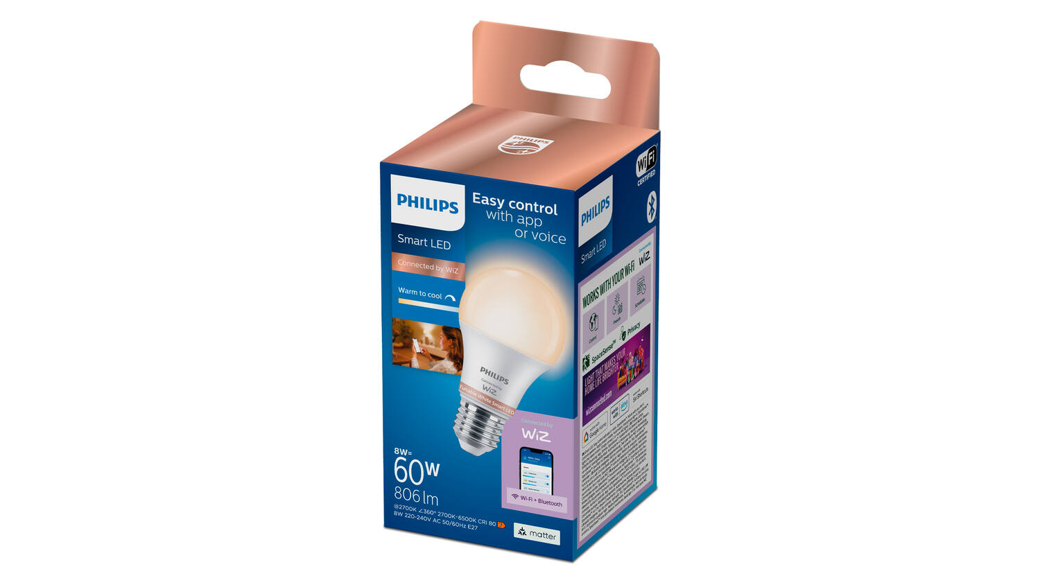 Ampoule Smart LED 60W A60 E27 - PHILIPS