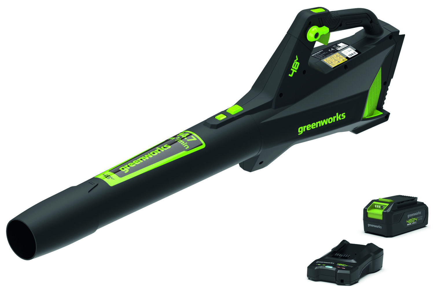 Souffleur de feuilles GD48ABK2 48V + batterie 2Ah - GREENWORKS