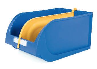 Conteneur-casier empilable Titanium avec séparateur - 40x60x30cm - PLASTIKEN