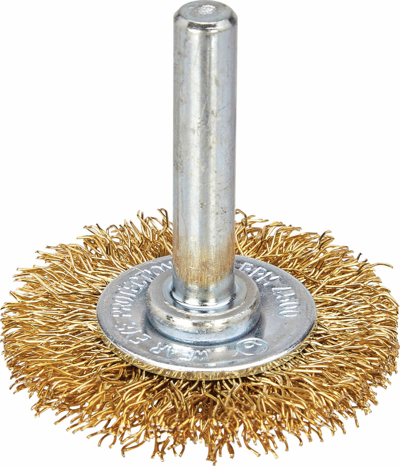 Brosse circulaire fils acier laitonné ondulés Ø 38 mm - SCID