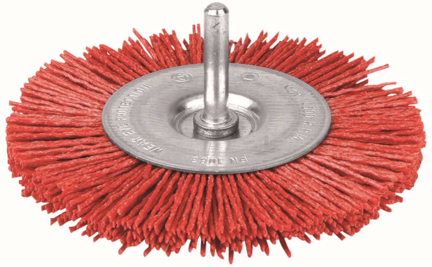 Brosse circulaire nylon rouge Ø 100 mm - SCID