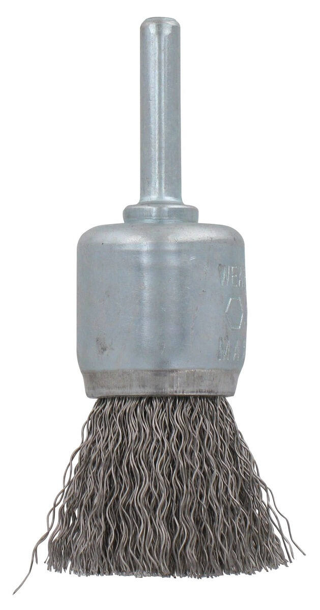 Brosse pinceau fils inox ondulés Ø 22 mm - SCID